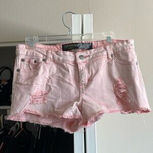 Pink Jean shorts